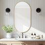 Wall Mirror 55x75 cm, Oval Gold Wall-Mounted Bathroom Vanity Mirror for Wall Decoration for Bedroom Living Room Entryway Image 7