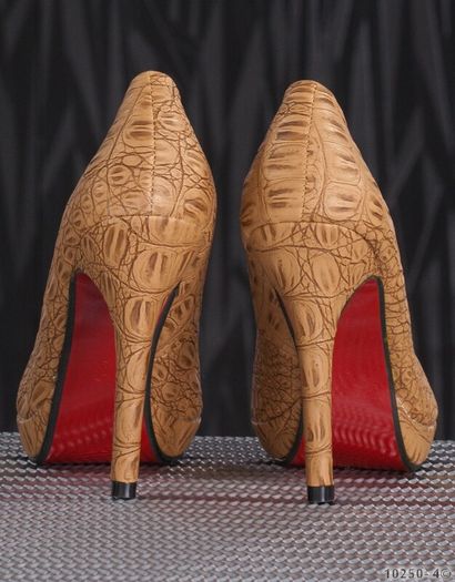 Snake Look Heeled Shoes Size Eu 36