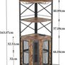 Corner Bar Cabinet with Socket, Industrial Wine Cabinet with LED Strip and Glass Holder, 5 Tier Spirit Rack for Home Image 4