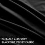Black Velvet Curtains for Bedroom 2 Panel Set 90 Inch Drop Curtains, Soft Elegent Home Decor Velvet Curtain Living Room, Sun Blocking Room Darkening Thermal Eyelet Curtain 46x90 Inch Image 6
