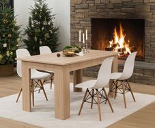 Nordic Oak Dining Set 4 Chairs