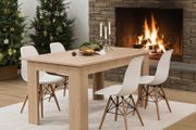 Nordic Oak Dining Set  4 Chairs