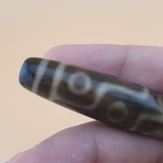 Himalayan 9 Eyes Tibetan Agate Dzi Bead Amulet Pendant