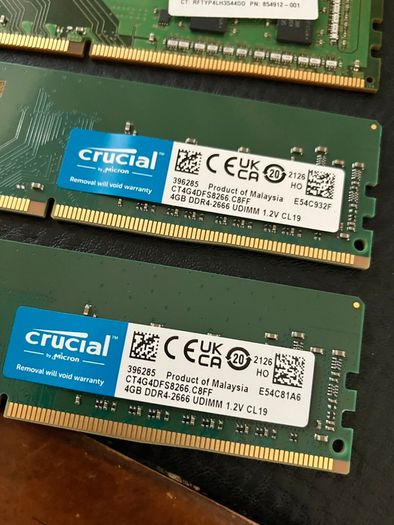 12GB DDR4 Desktop RAM 3x4GB Crucial