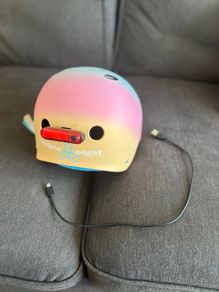 Helmet sunset with light