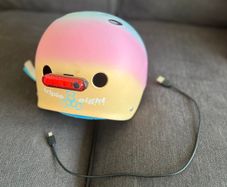 Helmet sunset with light