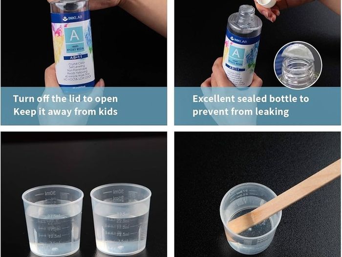 NEW SALE | 960ml Clear Crystal Resin Kit for Beginners Casting Resin Kit for Crafts Jewelry Making
