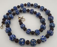 Antique Venetian African Style Thousand Eyes & African Glass Beads Necklace