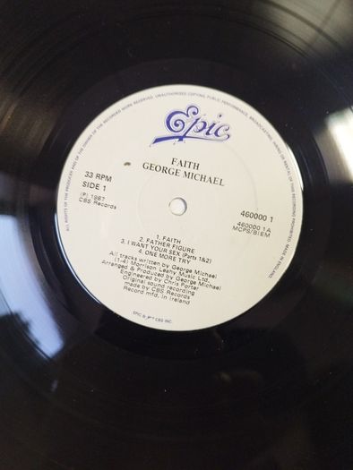 George Michael Faith lp Irish press