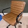 Tan ribbed office chair - Delgany Image 2