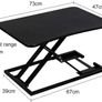 _Sit-stand desk height-adjustable desk top, ergonomic desk converter for computers, laptops and office supplies, compatible with monitor holder, black Image 3