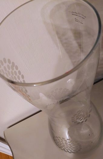 Tall decorative glass vase