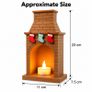 Cosy Christmas Fireplace with Stockings and LED Light 3D Image 4