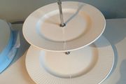 Newbridge silverware two tier cake stand with original box