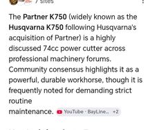 K750 partner consaw