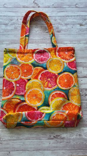 Handmade Tote Bags "Vegan " and "Citrus "