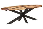 Dining Table 240x100x75 cm Acacia Wood with Sheesham Finish
