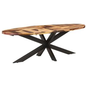Dining Table 240x100x75 cm Acacia Wood with Sheesham Finish