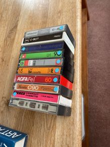 black music cassette tapes.  X 10