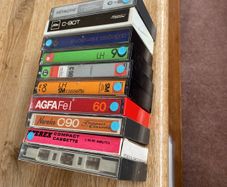 black music cassette tapes.  X 10