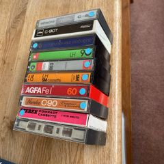 black music cassette tapes.  X 10