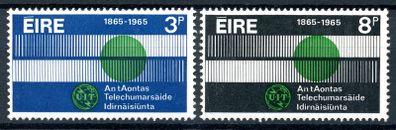 Ireland 1965 - Scott # 198-199 - Centenary of the International Telecommunications Union - Complete Set - Mint Never Hinged Condition