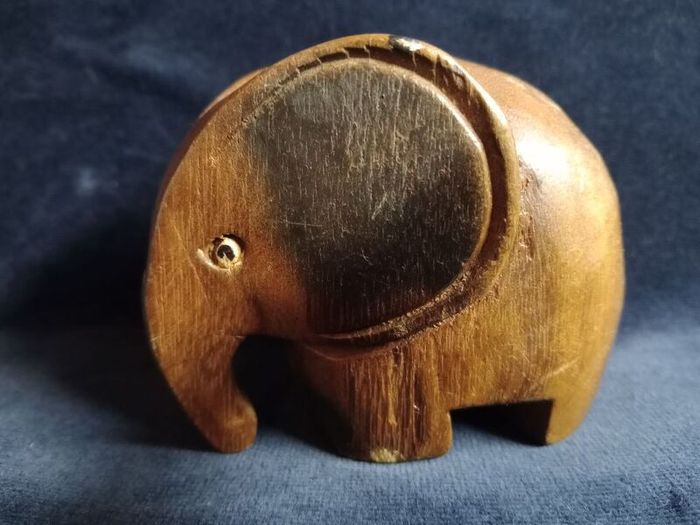 vintage wooden elephant