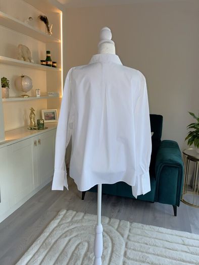 Ladies Fitted White Long-Sleeved Shirt by Next