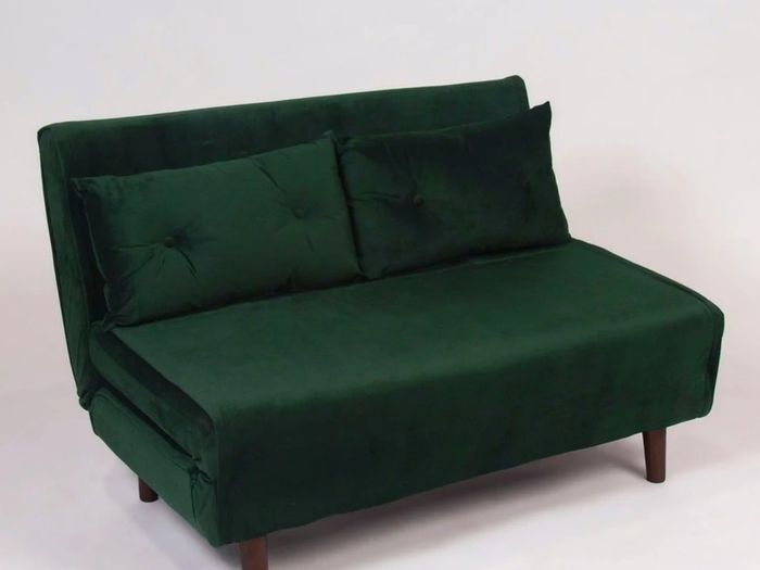 2 Seater Double Sofa Bed - Green Velvet