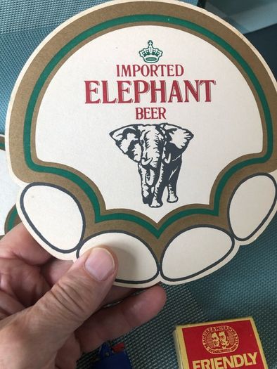 4Extra Large "Carlsberg"Elephant Beer Mats