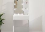 Dressing Table with LED White 60x40x140 cm