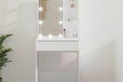 Dressing Table with LED White 60x40x140 cm