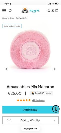New JELLYCAT Set of Mona and Mia Amuseable Macarons