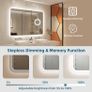 LED Bathroom Mirror Speakers Antifog 70x100 or 100x70cm Image 10