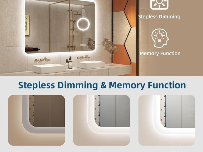 LED Bathroom Mirror Bright Makeup Cosmetic
