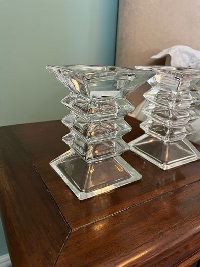 glass candle holders