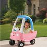 Princess Cozy Coupe Car - Ride-On with Real Working Horn, Clicking Ignition Switch, & Fuel Cap Image 2