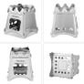 Camping Wood Stove,Compact Folding Titanium Wood Stove with Mini Alcohol Stove for Outdoor Camping Cooking Picnic Image 4