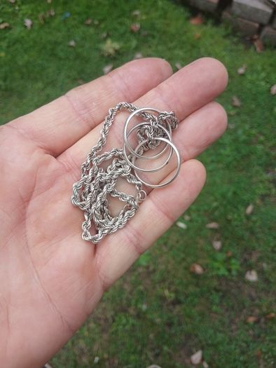 sterling silver rope necklace