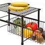 Stackable Under Sink Cabinet Organiser with Sliding Basket Drawer for Kitchen and Bathroom - Bronze Image 2