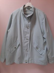 jacket up zip up front and satin lining