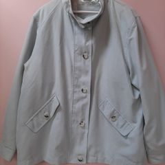 jacket up zip up front and satin lining