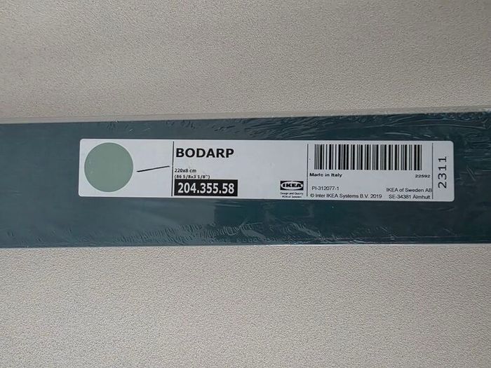 IKEA BODARP Grey-Green Plinth / Kickboard 220cm - 204.355.58