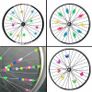 36Pcs Cute Cartoon Style Colorful Bicycle Wheel Plastic Spoke Beads Bike Decor Image 2