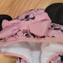 Official Disney Minnie Mouse Fleece Lined Baby's Puffer Jacket with Matching Mittens Image 3