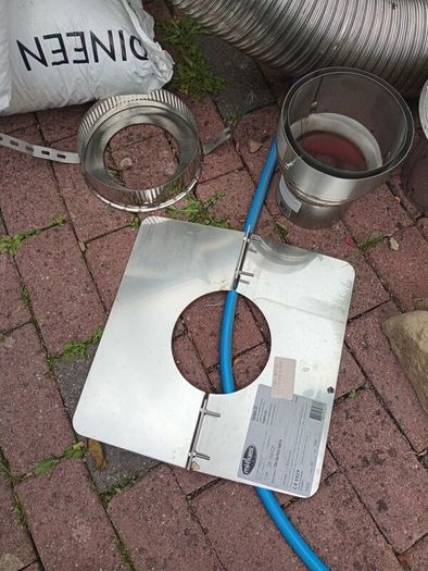 new stove flue liner, heart,fittings etc