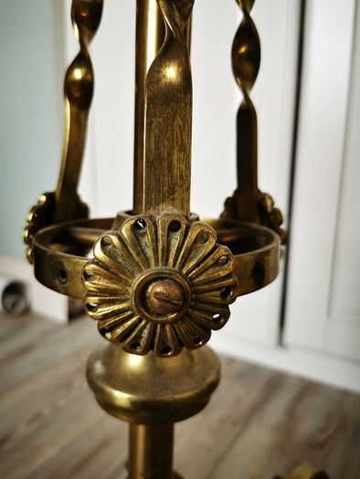 Antique brass floor lamp