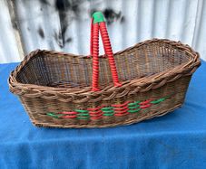 Vintage boat shaped market basket