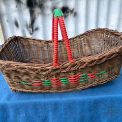 Vintage boat shaped market basket
