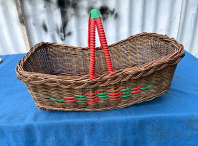 Vintage boat shaped market basket